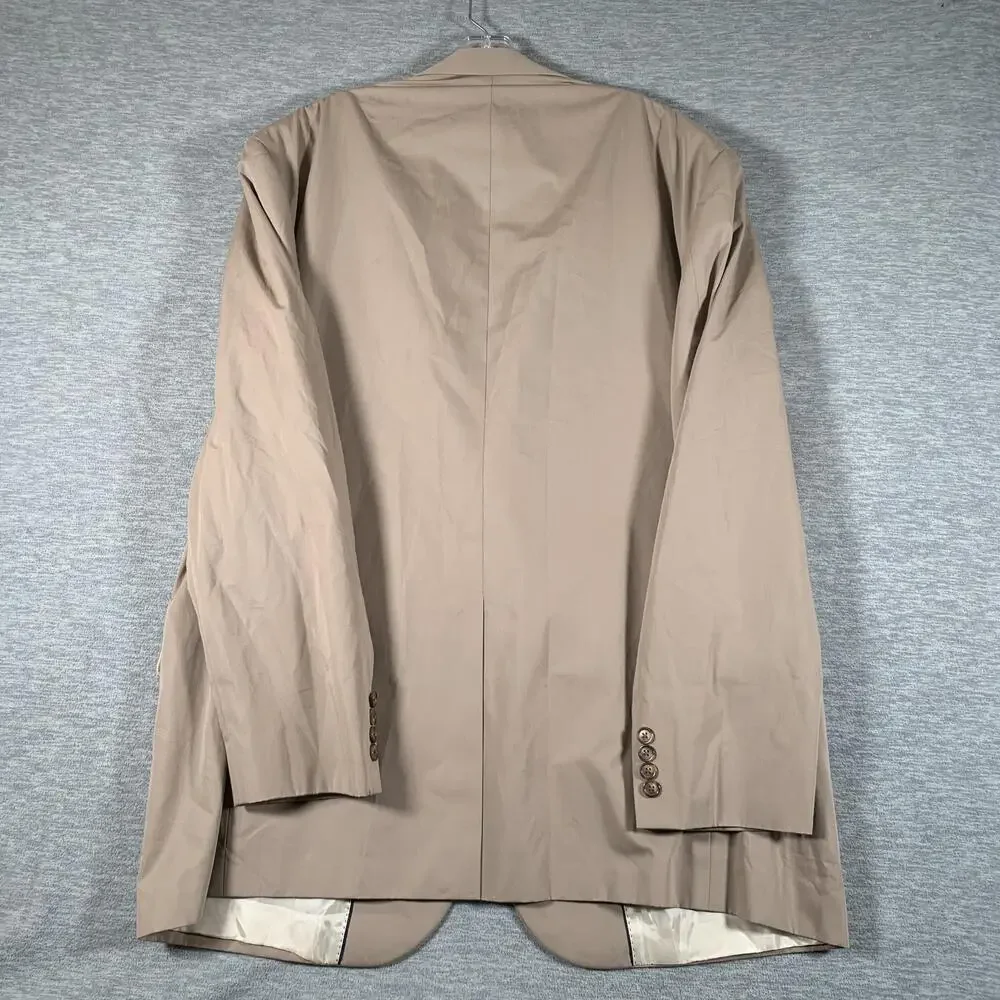 Brooks Brothers Suit Jacket Mens 50 Long Beige Cotton Madison 2 Button Blazer